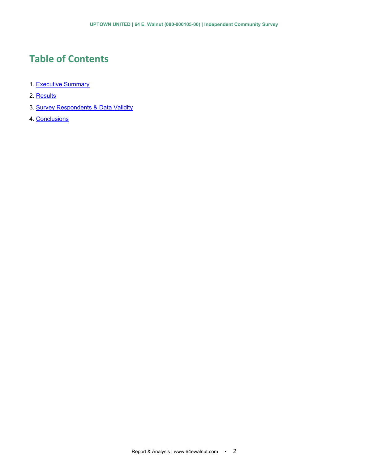 Independent Community Survey page 2